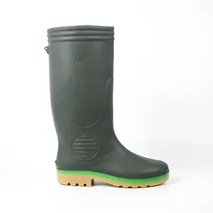 Safety <b>Shoes</b> AP Boots 2003 Green Tricolour-<b>Waterproof</b> PVC Rubber High Durability Protective Work Boots - Product Image 2