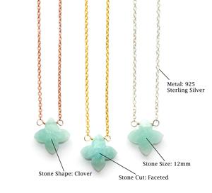 Collar de ónix negro Natural y delicado, tamaño de piedra de 12mm, con forma de trébol, alambre de piedras preciosas envuelto, cadena de plata de ley 925, collar de dos lazos - Product Image 2