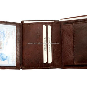 Portefeuille en cuir Premium pour hommes, Style Vertical, marron foncé, cuir de vache complet, couture solide, entièrement fabriquée - Product Image 6