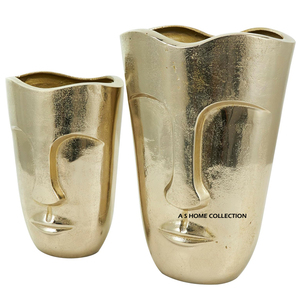 Vintage-Inspired Floral Pot for Home and Hotel Handmade Aluminum Metal <b>Vase</b> Irregular Shape Flower <b>Vase</b> - Product Image 4
