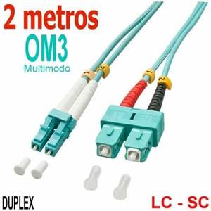 Cavo Patch in Fibra Ottica SC-LC OM3 Duplex da 2 Metri per Rete FTTH - Product Image 1