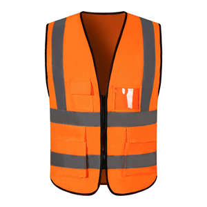 Chaleco de Seguridad Industrial de Alta Visibilidad, Reflectante, con Bolsillos, para Trabajo de Construcción, Servicio OEM, Superventas - Product Image 1