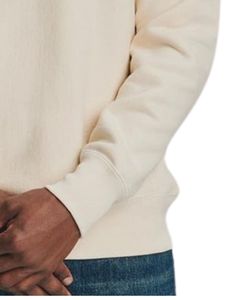 Sudadera de Forro Polar Beige para Hombre, Cuello Redondo, Manga Larga, Informal, Suave, de Algodón, Cálida para Invierno, Diseño Personalizado OEM - Product Image 5