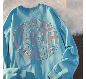 Sudaderas con Cuello Redondo y Diseño Personalizado en 3D para Mujer, Corte Regular de Invierno, 340g, Estampado Puff con Logotipo Bordado - Product Image 2