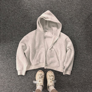 Sweat à capuche de haute qualité vintage délavé au soleil sans ficelle du fabricant personnalisé poids lourd pierre délavé 3D coupe carrée - Product Image 2