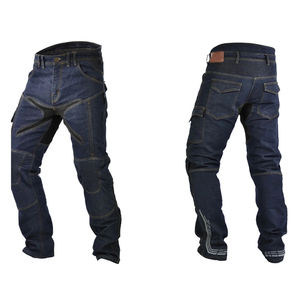 Dark Blue D-Ride Moto Biker Moto Jean Adjustable <b>Knee</b>/hip <b>Protectors</b> Breathable Designer Style Denim Jeans for Men's comfort - Product Image 6