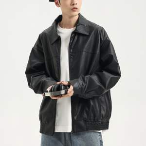 Veste universitaire homme avec tissu en coton léger et poignets côtelés - Product Image 4