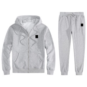 Zip Hoodie and Jogger Pant Set Sudadera con capucha bordada Sudaderas con capucha Hombres Fabricantes de ropa Pantalones de chándal personalizados 2025 - Product Image 2