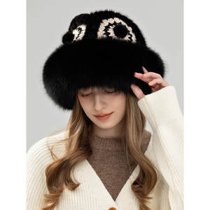 Sombrero de Pescador Estilo Étnico con Protección Cálida para las Orejas, de Piel de Zorro para Invierno, Ideal para Actividades al Aire Libre - Product Image 2