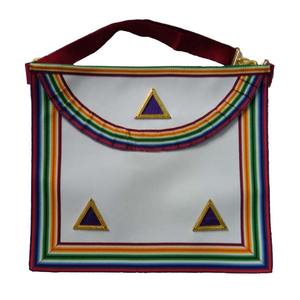 Tabliers maçonniques en cuir durables sur mesure, broderie en fil d'or, caractéristiques personnalisées ornées de bijoux, régalia parfaite pour les maîtres - Product Image 5