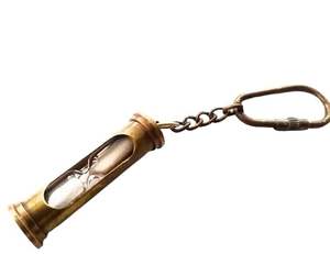 Brass Sand Timer Keychain <b>Metal</b> <b>Keyring</b> High Quality customized Design - Product Image 2