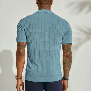 El último diseño, camisetas polo de punto con textura, ropa informal, camisetas polo de color personalizado con logotipo personalizado - Product Image 2