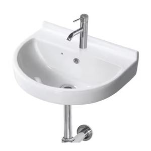 Lavabo de cerámica blanca Medio Pedestal Eros Lavabo Porcelana Artículos sanitarios para baño Hogar Dormitorio/Hospital Uso India - Product Image 5
