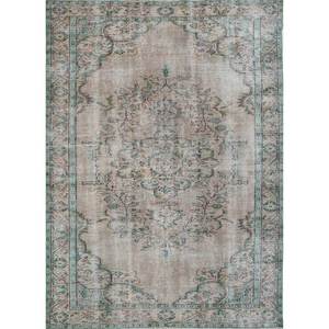 Alfombra de Lana Anudada a Mano, Color Beige Marrón Vintage, para Uso Doméstico, Sala de Estar, Pasillo, Entrada, Dormitorio Juvenil, Diseño de Medallón Rectangular - Product Image 1