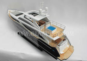 Gia Nhien Fabricant Approuvé Design Personnalisé quantité minimale de commande Bas PRINCESS SUPERYACHTS 30M-Bleu/Noir PEINT-BATEAU DE VITESSE EN BOIS - Product Image 5