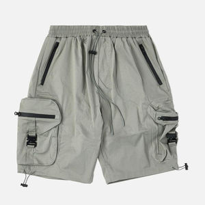 2025 personnalisable hommes taille haute décontracté Cargo Shorts motif solide été Joggers 100% coton toile - Product Image 1