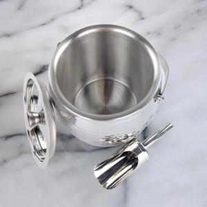 Cubo de hielo de acero inoxidable Precio de fábrica al por mayor Bar sostenible y uso de fiestas Cubo de hielo de metal de tamaño personalizado para pubs - Product Image 3