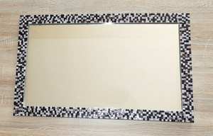 Miroir mosaïque argent, miroir mosaïque rond - Product Image 4