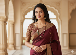 Elegant Fancy Style Antique <b>Jewellery</b> High Gold Polish Ethnic Beaded Mala <b>Set</b> Ideal <b>for</b> <b>Women</b> <b>for</b> Parties Weddings - Product Image 5