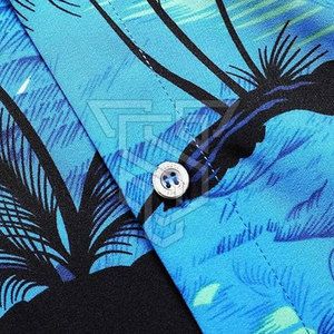 <b>Men's</b> Premium Quality Summer Casual <b>Hawaiian</b> T-<b>Shirts</b> Lightweight Durable Cotton High Stand Collar New 100% Cotton Plain Dyed - Product Image 6