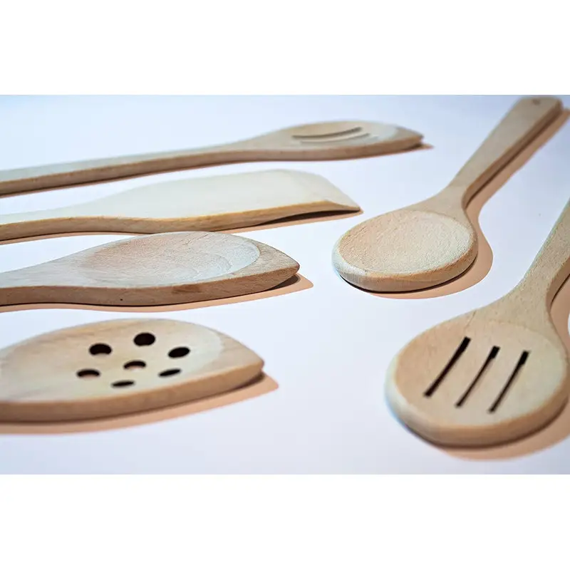 シルバークラフトによるインドの手作りの環境にやさしい天然木製スプーン/木製サラダスプーン