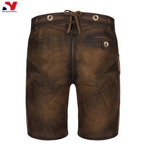 Pantalones cortos de alta calidad antiguos bávaros tradicionales Trachten Lederhosen para hombre, bordado personalizado, patrón Vintage sólido, nuevo - Product Image 5