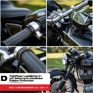 Protection en caoutchouc pour guidon de moto Teleflex Lambretta C+ LC+ D+ LD, version 1, pour modèles de 1ère génération - Product Image 3