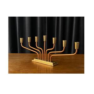 Nordic Metal Menorah Romantic Candlelight <b>Dinner</b> metal Wedding Candlestick Holders <b>Candles</b> for Home Wedding Decorative - Product Image 2