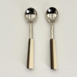 Ensemble de cuillères à glace en acier inoxydable unique pour mariage occidental, durable, miroir argenté, pour les fêtes et l'usage domestique - Product Image 1