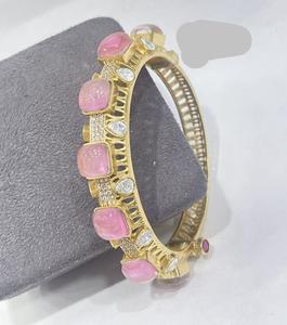 Bracelet en diamant à la mode pour femmes et filles avec un élégant design étincelant à la mode Zircon Kada avec des pierres scintillantes - Product Image 2