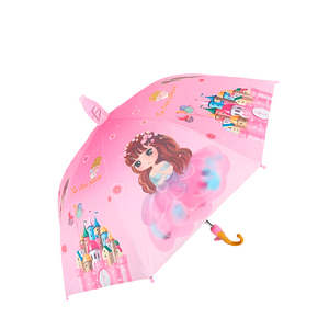 ร่มไนลอนเปิดอัตโนมัติลายการ์ตูนน่ารักสำหรับเด็กหญิงและเด็กชาย ดีไซน์พับสามตอน พร้อมเสียงนกหวีดสำหรับวันฝนตก - Product Image 4