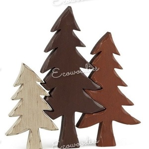 Décorations d'intérieur Arbre de Noël en bois Ornements de table Maison Fête de Noël Ornements d'arbre de Noël en bois créatifs - Product Image 5