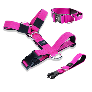 Customizable <b>Large</b> Sports <b>Dog</b> <b>Harness</b> Comfortable Corduroy Nylon Pet Apparel Accessory Solid Pattern for Spring Christmas - Product Image 1