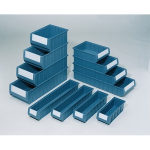 Contenedor de Almacenamiento de Plástico Azul PP 400x117x90mm, Caja para Estante - Product Image 1