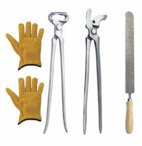 Kit complet d'outils de maréchal-ferrant pour l'entretien des sabots équestres, la coupe et le travail de forge - Product Image 1