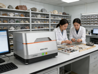 Espectrómetro XRF de Sobremesa Aurispec EDX-V61 con Operación Intuitiva, Bomba de Vacío Externa, Detector SDD 0-50eV, Analizador de Minerales