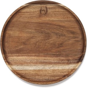 Bandeja de servicio de madera de acacia portátil 11x11x0,7 pulgadas aperitivo y tabla de charcutería para cocina/encimera - Product Image 2