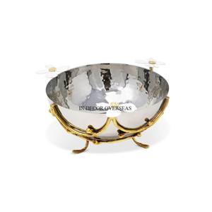 Fourniture d'accessoires décoratifs de centre de table pour maison et hôtel en aluminium plaqué or de haute qualité à l'aspect brillant - Product Image 5