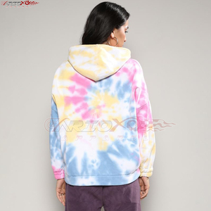 Sweat à capuche respirant pour femmes avec motif tie-dye et coupe athlétique pour les activités de plein air Sweat à capuche coloré tie-dye pour femmes - Product Image 4
