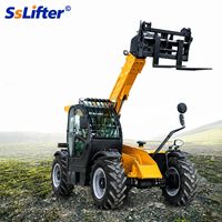 Chariot télescopique multifonctionnel avec benne mélangeuse pour les applications de manutention de matériaux sur les chantiers de construction et en agriculture