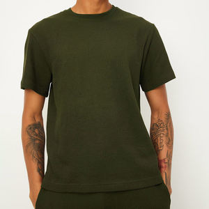 Recién llegado, Camiseta 100% de algodón para hombre, tamaño personalizado, secado rápido, ligero, transpirable, manga corta, estampado de patrón sólido, camisa de etiqueta privada - Product Image 1