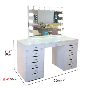 Cao cấp tùy chỉnh bán buôn nhà hiện đại phòng ngủ trắng Vanity bảng sang trọng bàn trang điểm nóng bán châu âu phong cách trang điểm bảng - Product Image 4