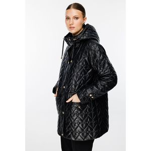 Cappotto trapuntato con tasca a patta