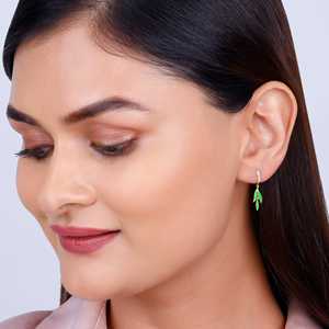 Hermosos Pendientes Heer de Diamantes Cultivados en Laboratorio de GIVA en Forma de Hoja de Iris Dorada para Mujeres Elegantes, Colección de Joyería - Product Image 6