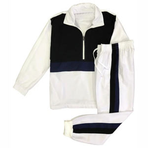 Conjunto de chándal de poliéster ligero en blanco para hombres Personalización completa Venta al por mayor Chándales cortavientos disponibles en todos los tamaños - Product Image 5