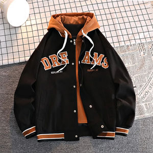 Nueva marca de moda, chaqueta de uniforme de béisbol Varsity de lona de alta calidad para hombres y mujeres, abrigos de talla grande con capucha de otoño que combinan con todo - Product Image 6