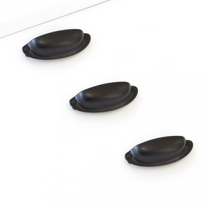 Matte Black <b>Vintage</b> Zinc Alloy Cup Pull Drawer Handle Durable Furniture Handle for Bedroom Living Room Kitchen Dining Cabinets - Product Image 3