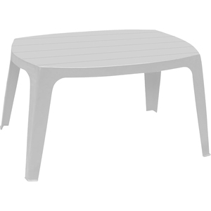 Progarden bianco 76.5x50x46h cm salotto esterno tavolo Kai impilabile in plastica mobili da giardino - Product Image 1
