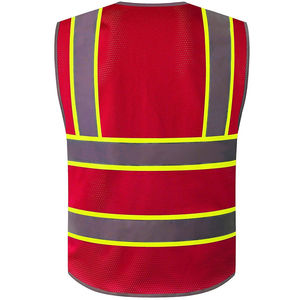 Chaleco de Seguridad Reflectante con Bolsillos, Servicio OEM, Alta Visibilidad, Ropa de Trabajo de Poliéster, Impermeable y Transpirable, Alta Calidad - Product Image 5