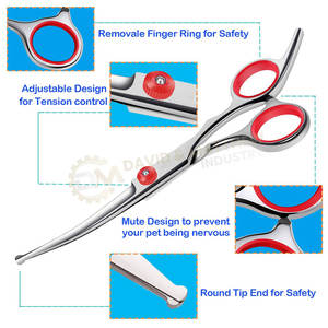 Nuevo Kit de tijeras de adelgazamiento de acero inoxidable profesional personalizado para herramientas de aseo de mascotas - Product Image 3